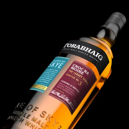 Bouteille de whisky Torabhaig, single malt, Cnoc na Moine.